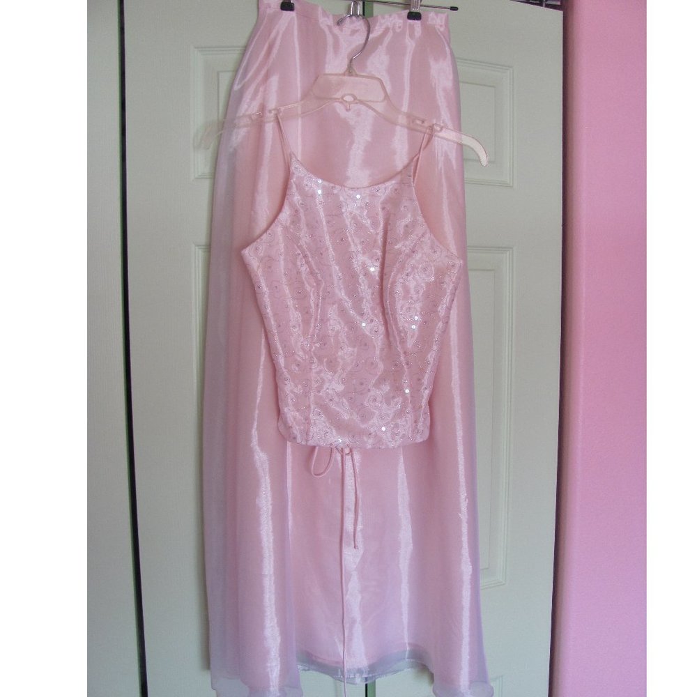 Light / Baby Pink Two Piece Formal Dress / Gown